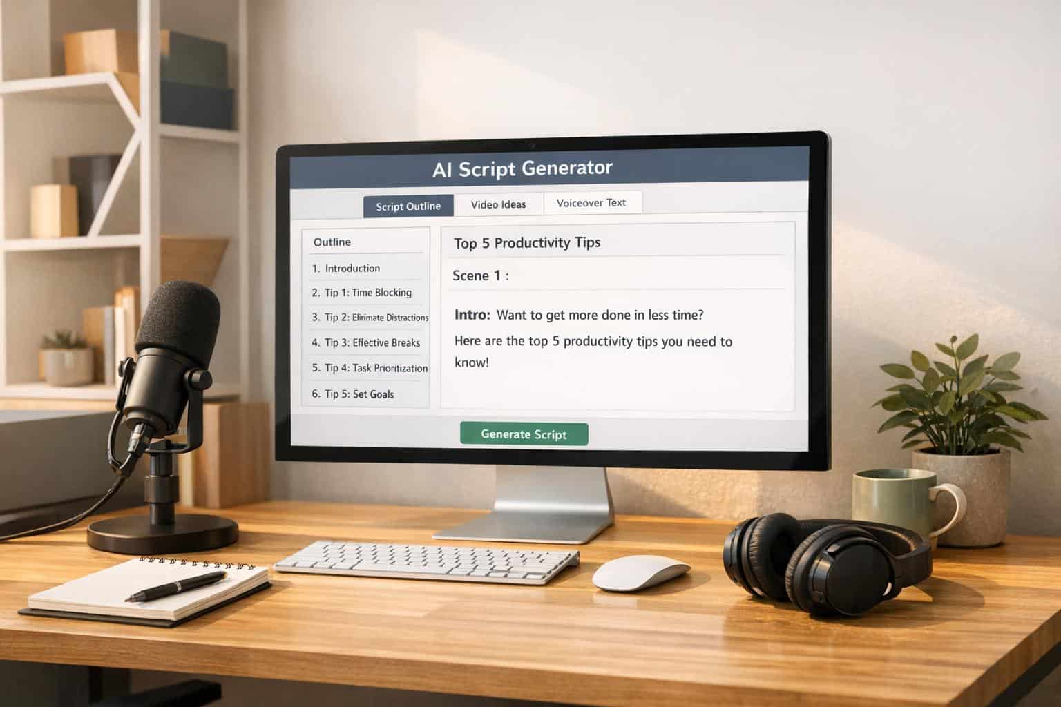 How AI Creates Video Scripts for Faceless Channels